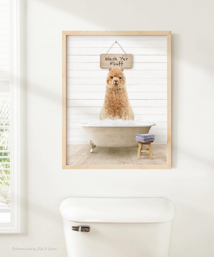 Alpaca in Farmhouse "Wash Yer..." Bath