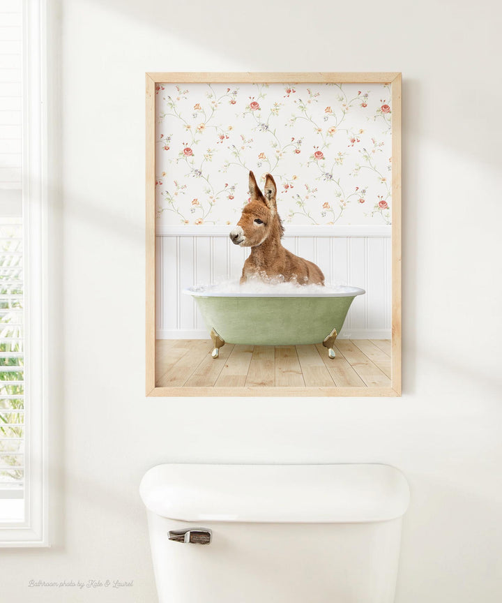 Baby Donkey in Country Cottage Bat
