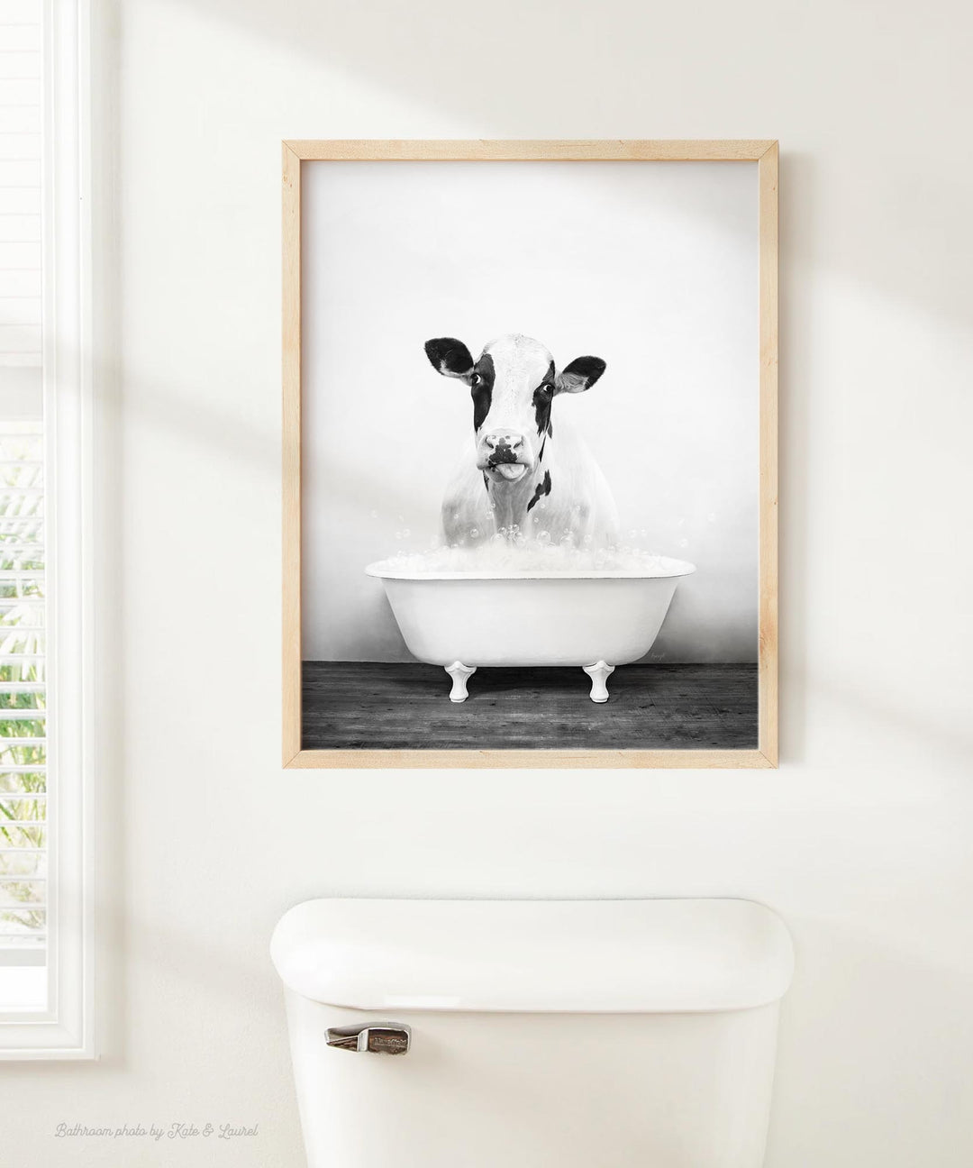 Holstein Cow in Rustic Black and White