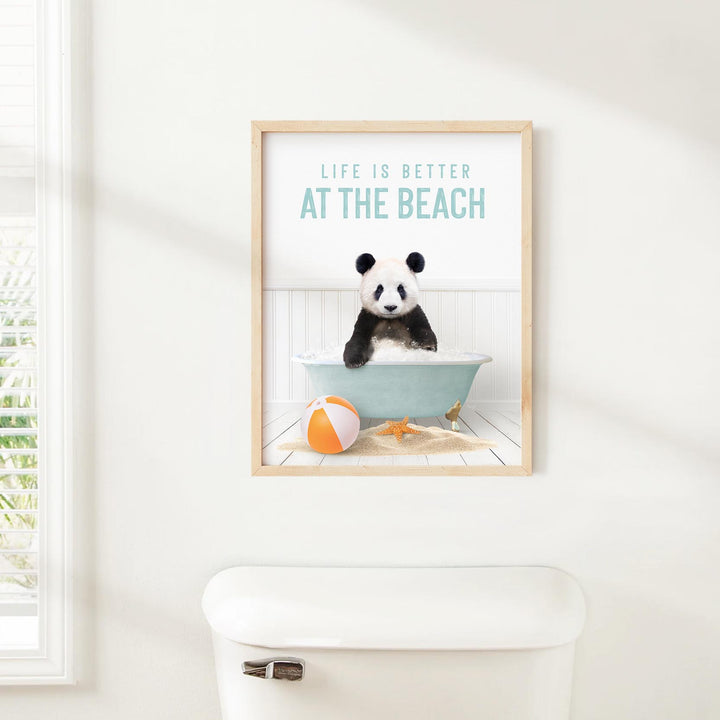Baby Panda Wave in Beach House Bath