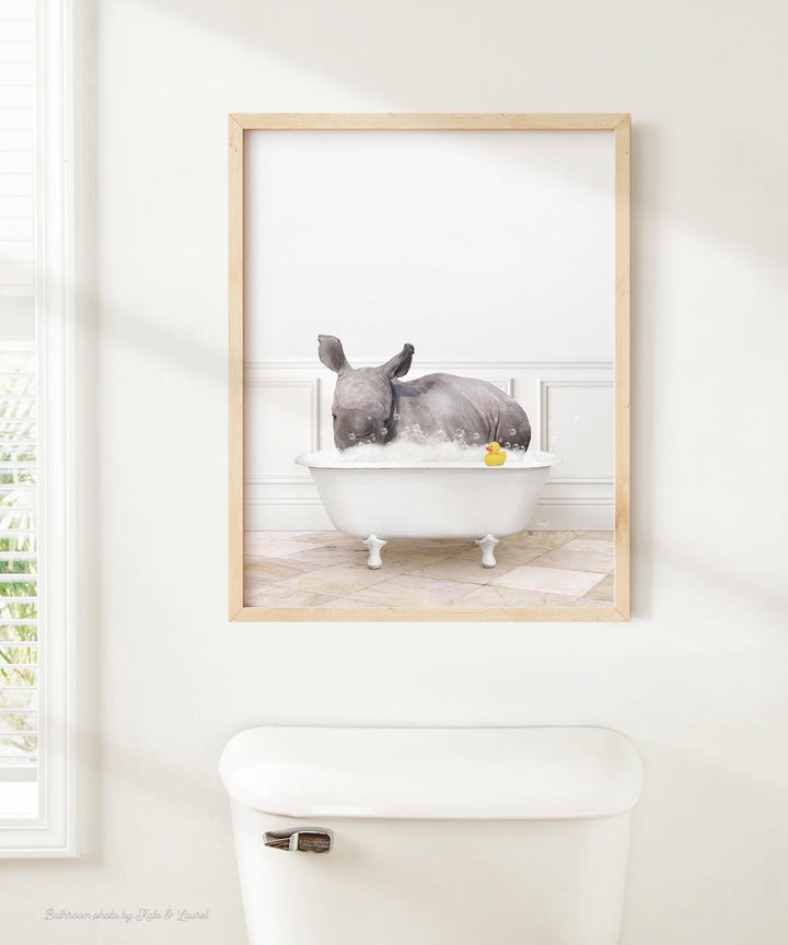 Baby Rhino in Modern Bath