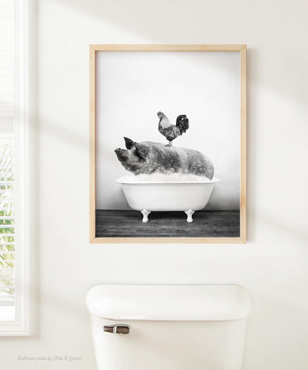 Farm Animals in Rustic Black and White