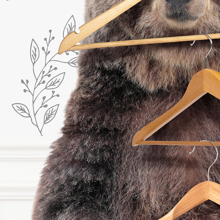 Bear Wearing Clothes Hangers - Assorted Wallpapers