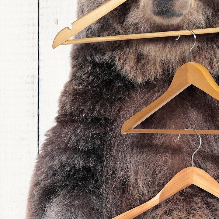 Bear with Clothes Hangers - Farmhouse Wall