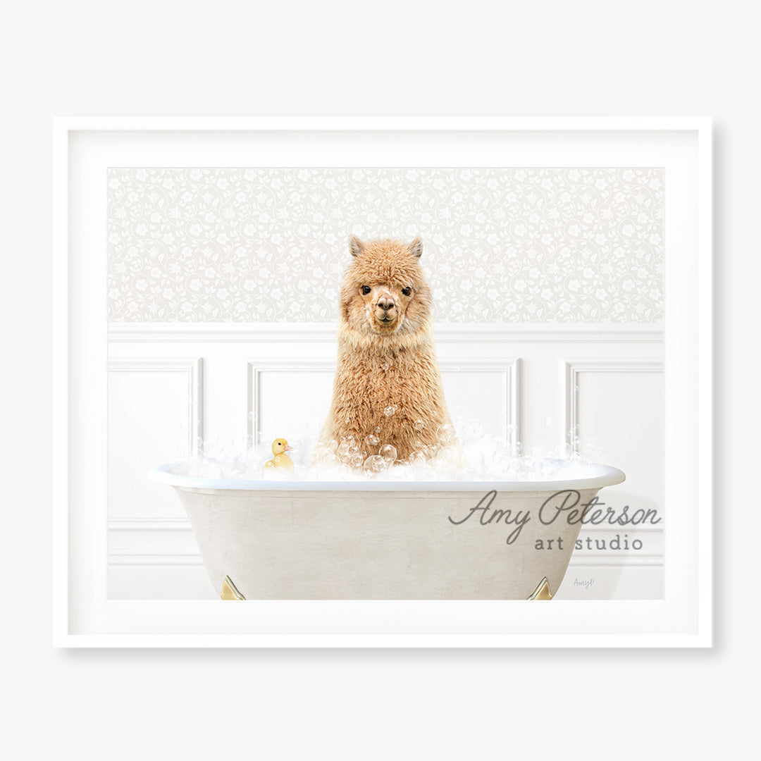 a dog is sitting in a bathtub with bubbles