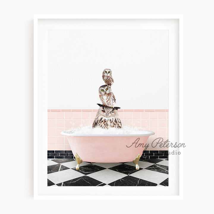 a pink bathtub with a statue in the middle of it