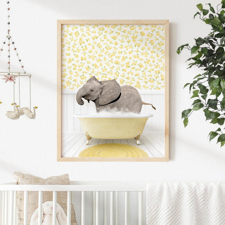 Baby Elephant No2 in Cottage Yellow Bath
