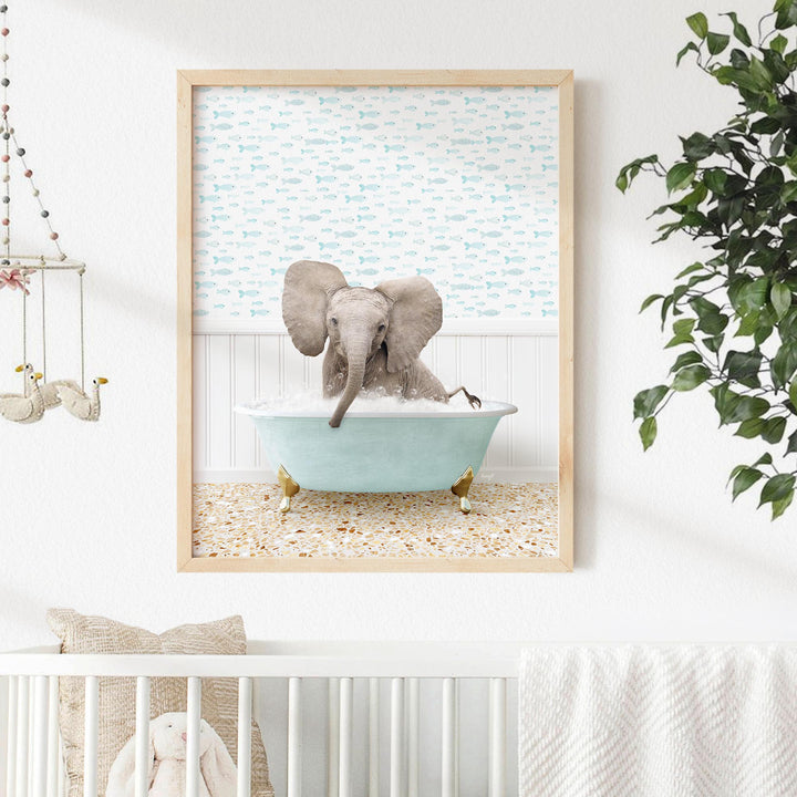 Baby Elephant No4 in Little Fish Bath