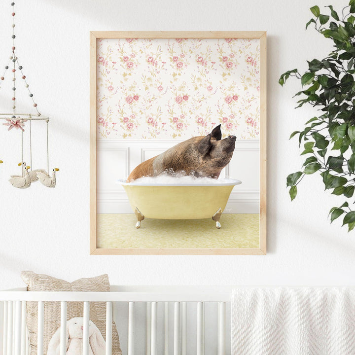 Hog in Vintage Yellow Bath