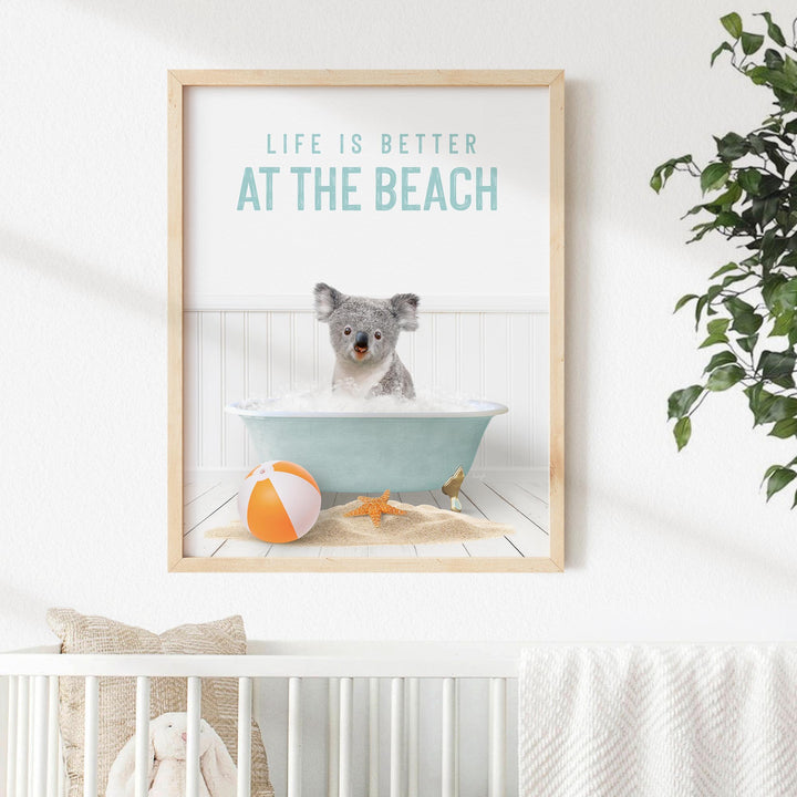 Koala Bear in Beach House Bath