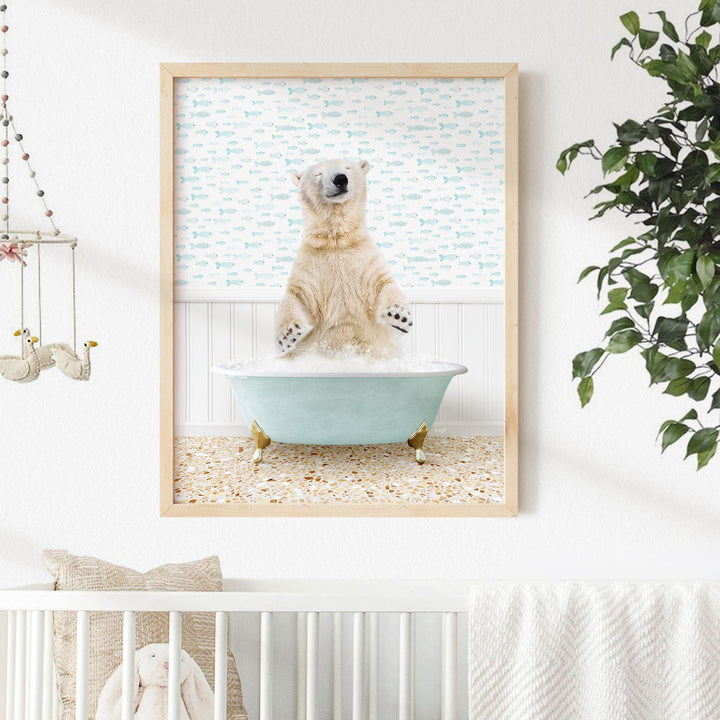 Polar Bear in Little Fish Bath
