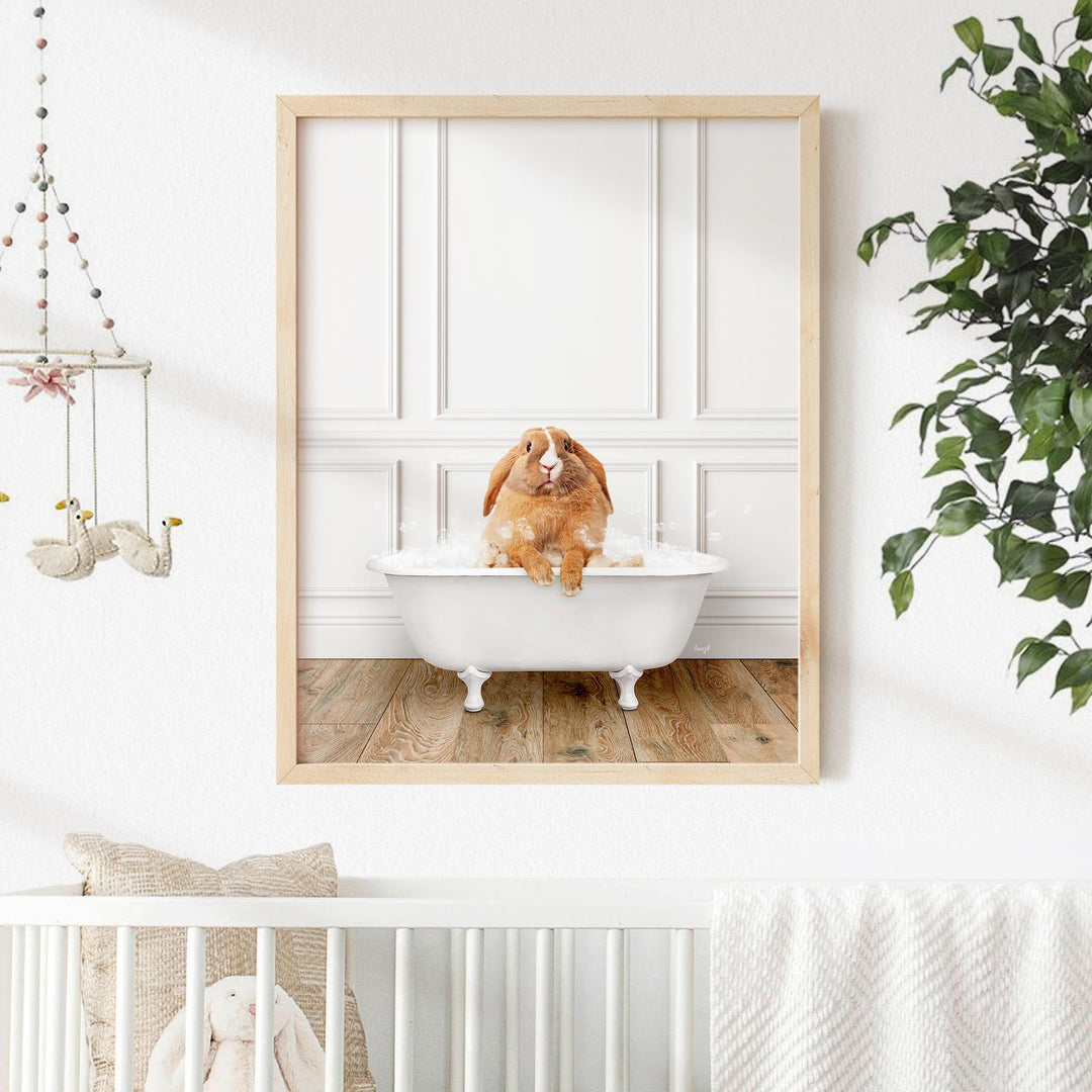 Pudgy Bunny in Traditional Panel Bath Style