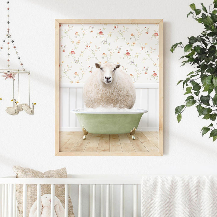 Sheep in Country Cottage Bath
