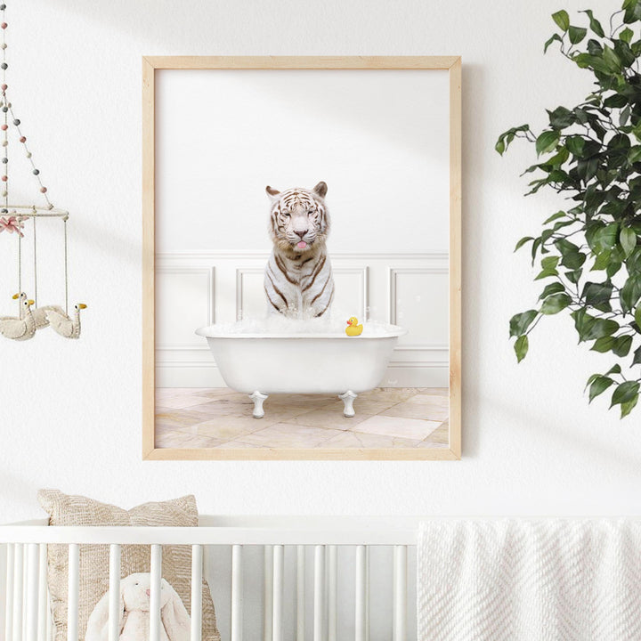 White Tiger in Modern Bath