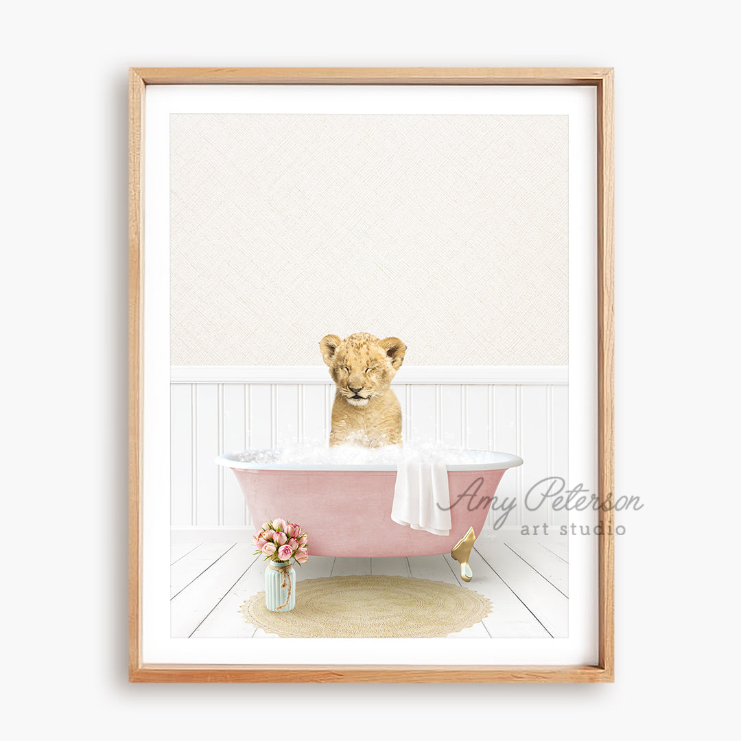 a picture of a baby bear in a bathtub