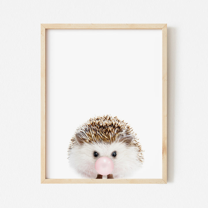 a picture of a hedgehog with a bubble bubble