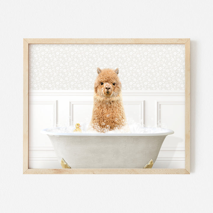 a dog sitting in a bathtub with bubbles