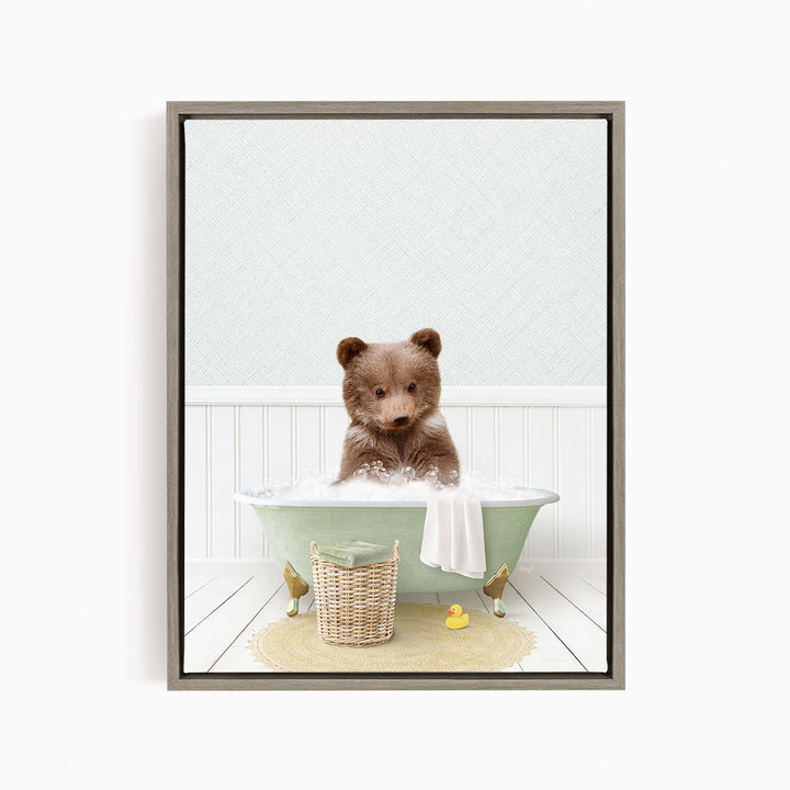 Bear Cub in Cottage Green Bath