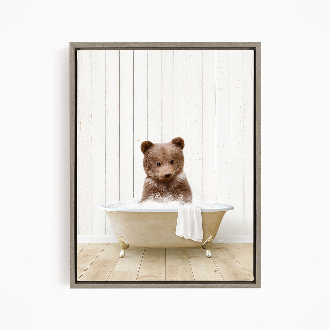 Bear Cub in Farmhouse Bath