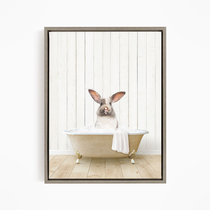 Bunny in Farmhouse Bath
