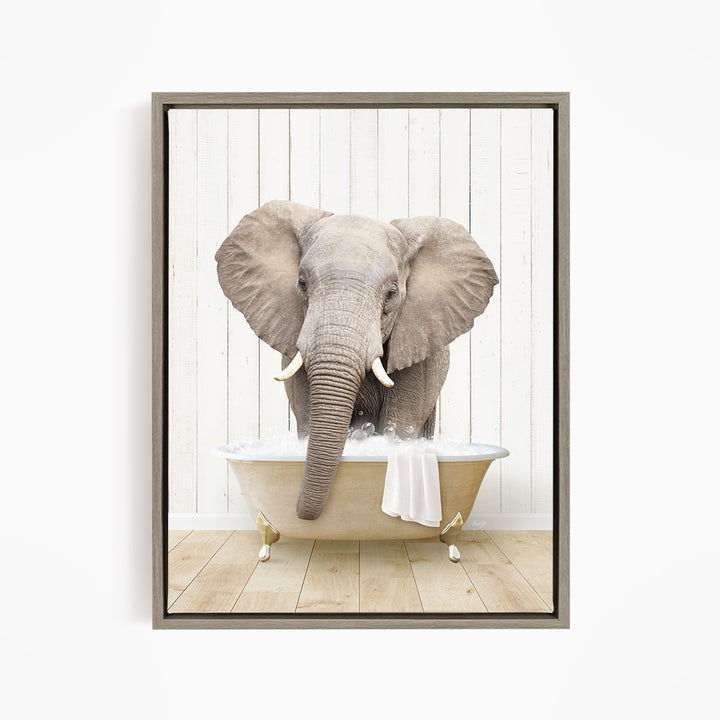 Elephant Front in Farmhouse Bath