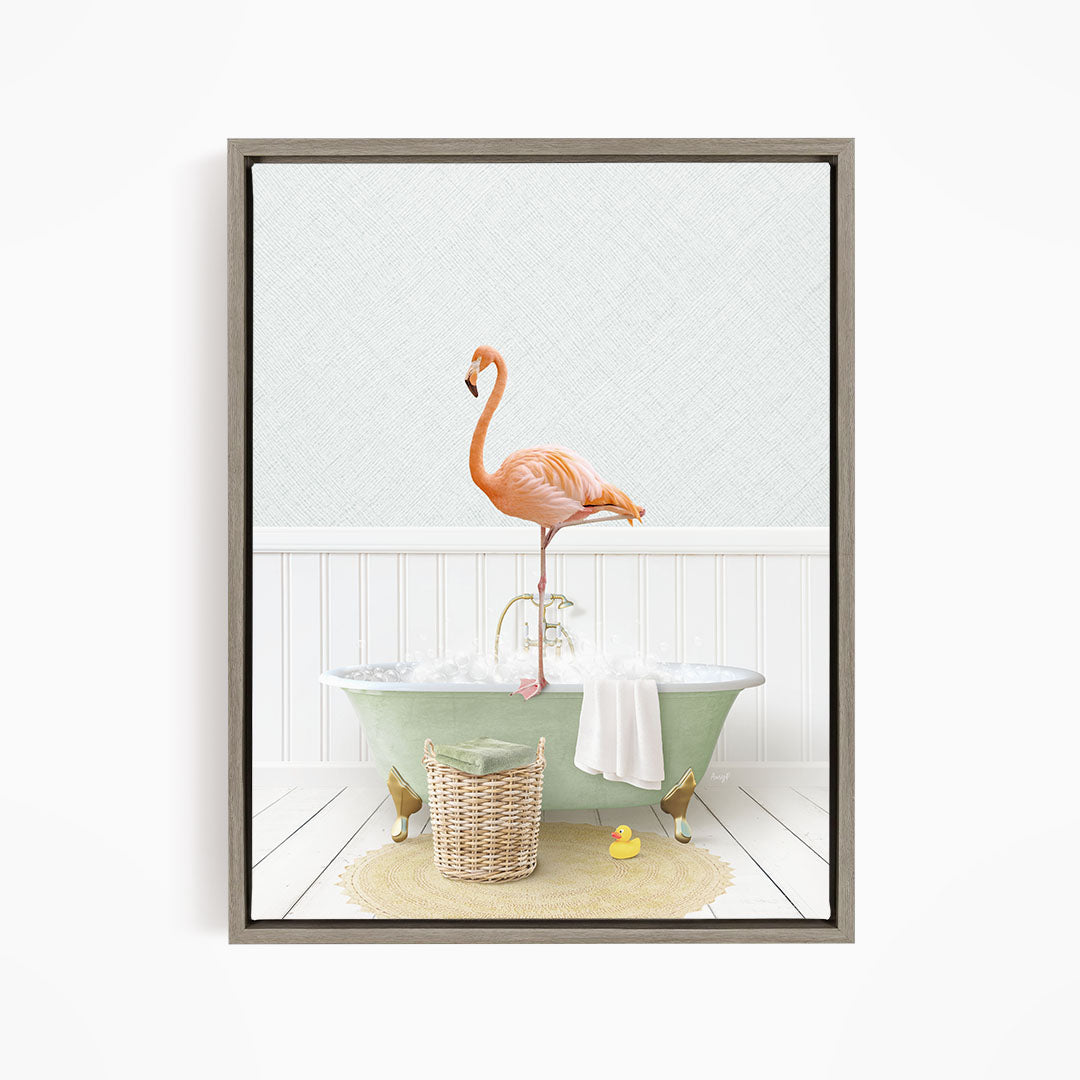 Flamingo in Cottage Green Bath