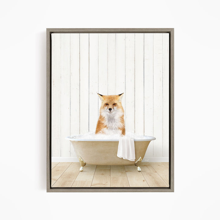 Fox in Farmhouse Bath