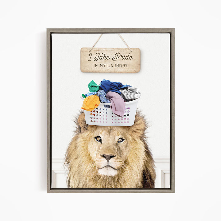 Lion Baskethead I Take Pride In My Laundry