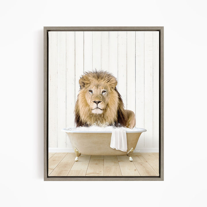Lion in Farmhouse Bath