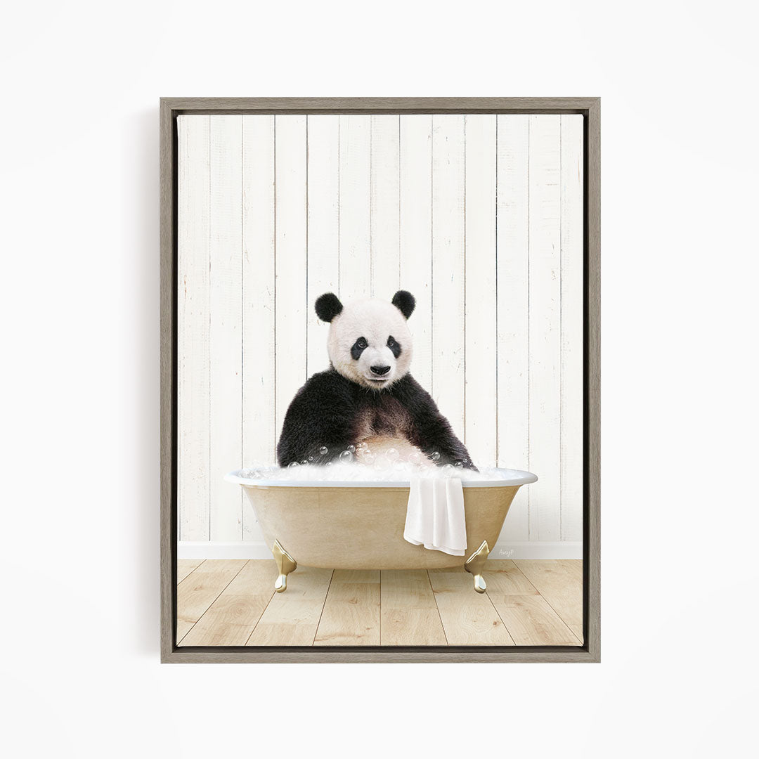 Panda in Farmhouse Bath