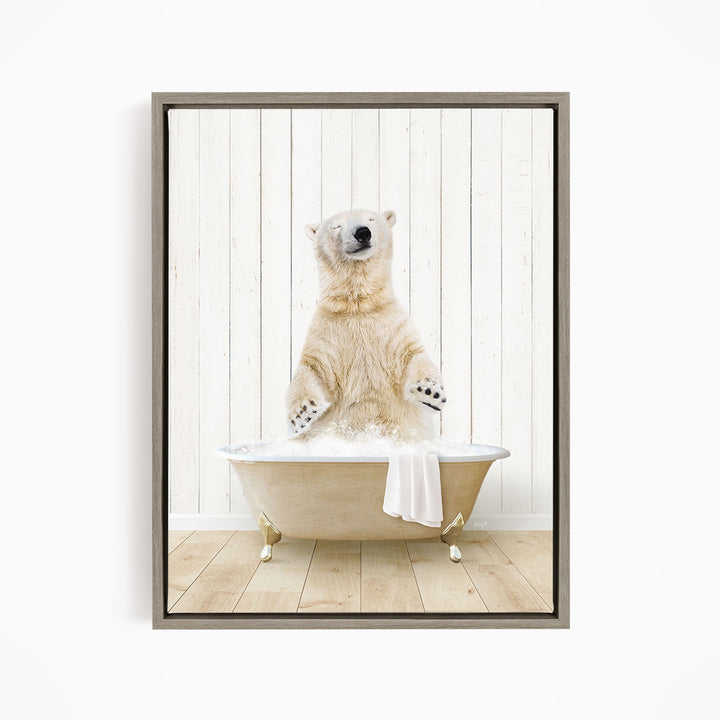 Polar Bear in Farmhouse Bath