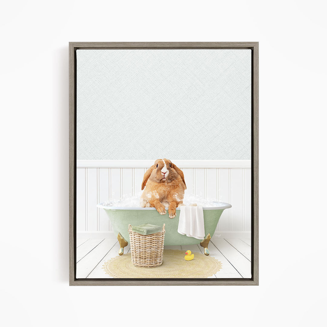 Pudgy Bunny in Cottage Green Bath
