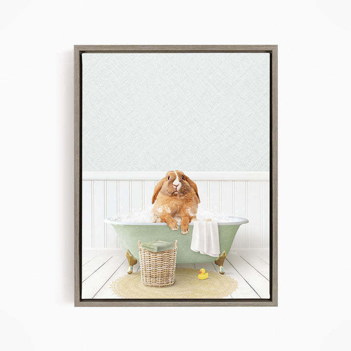 Pudgy Bunny in Cottage Green Bath