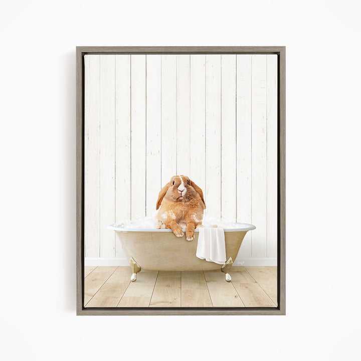 Pudgy Bunny in Farmhouse Bath