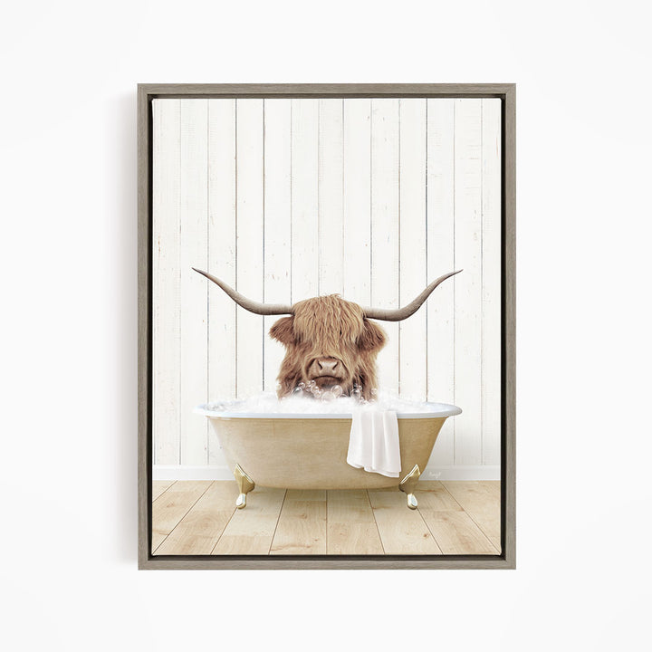 Highland Cow "Randall" in Farmhouse Bath