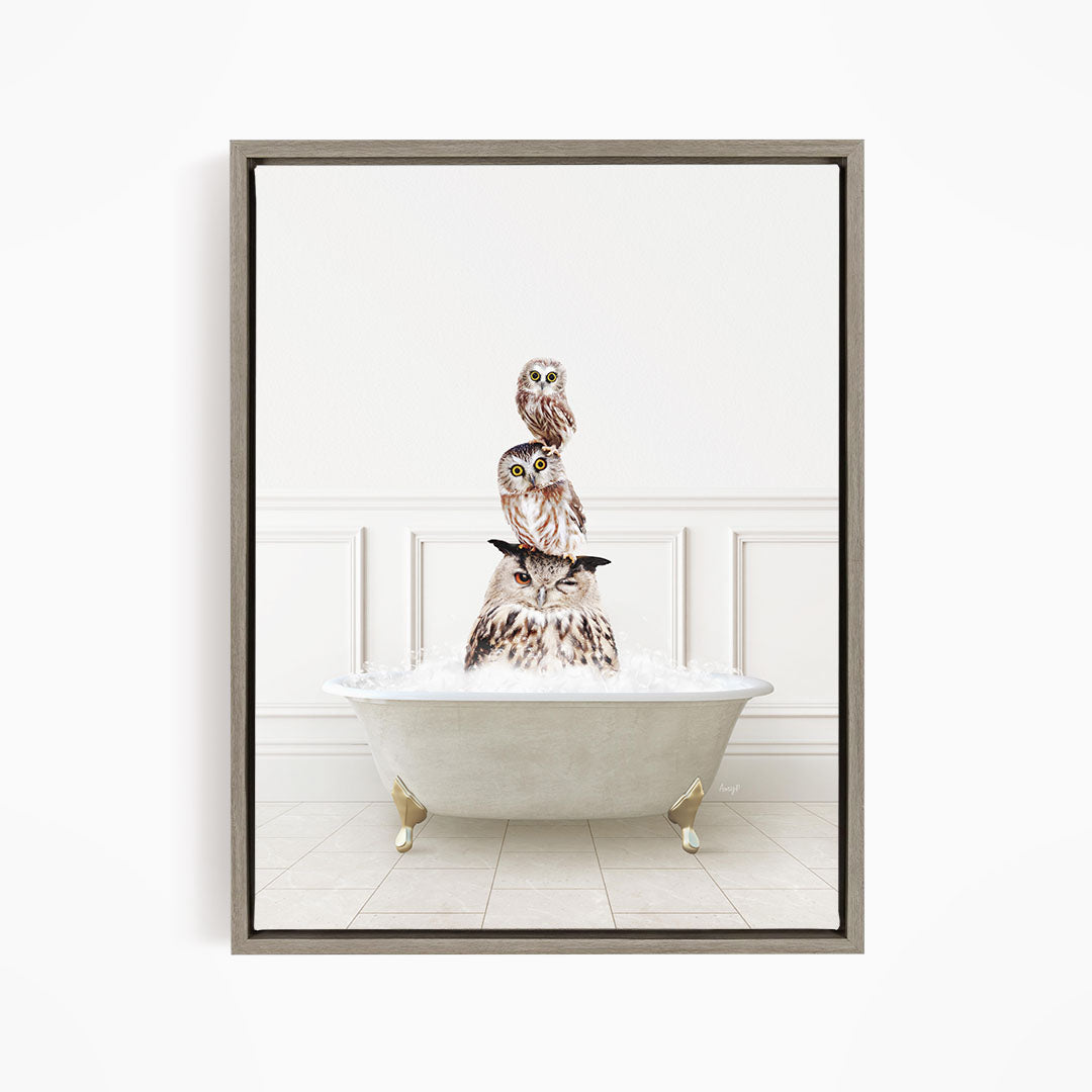 Stacked Owls in Modern Neutral Bath