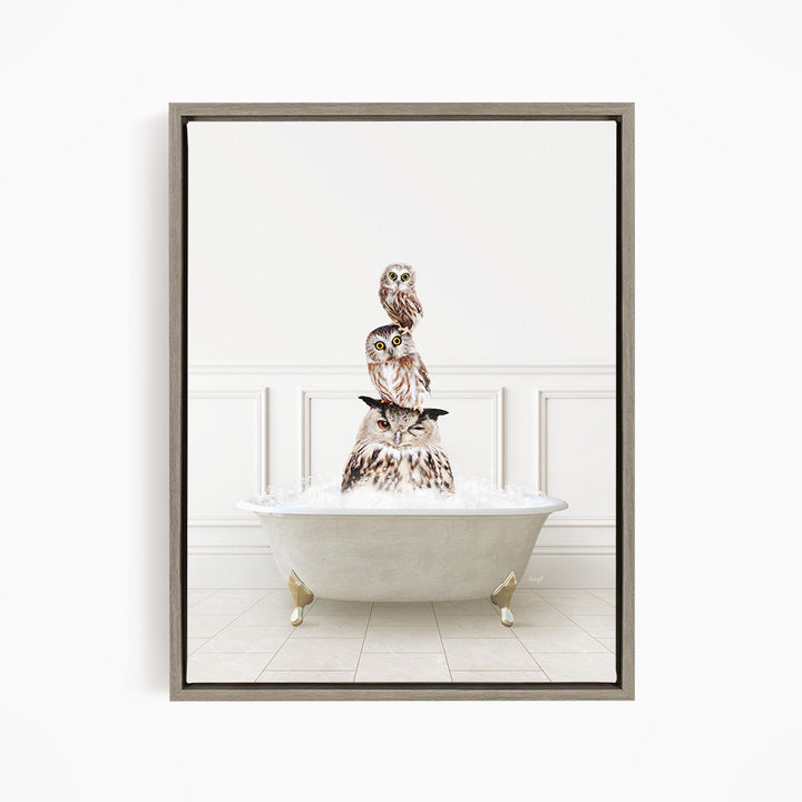 Stacked Owls in Modern Neutral Bath