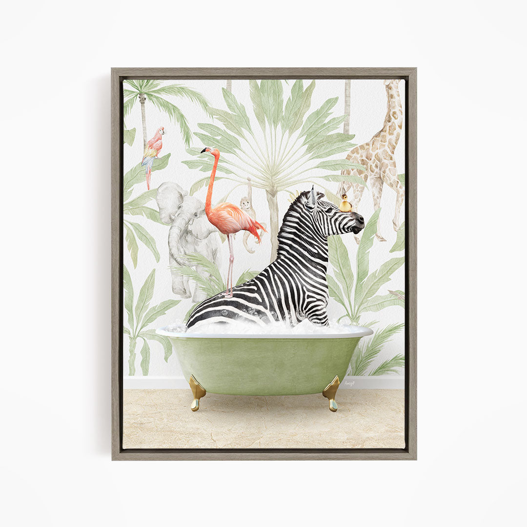 Stacked Safari Animals in Safari Bath
