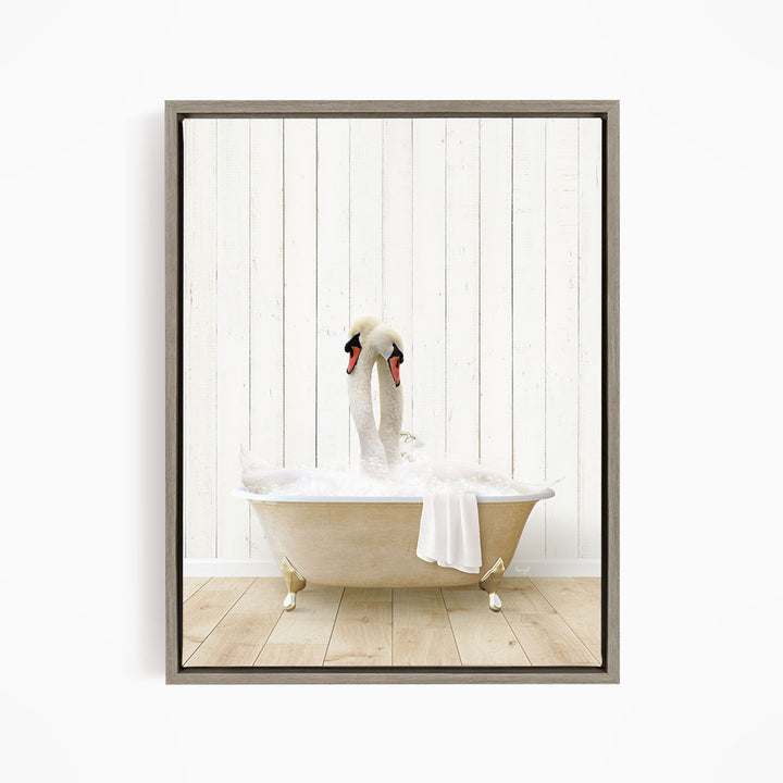 Swans in Farmhouse Bath
