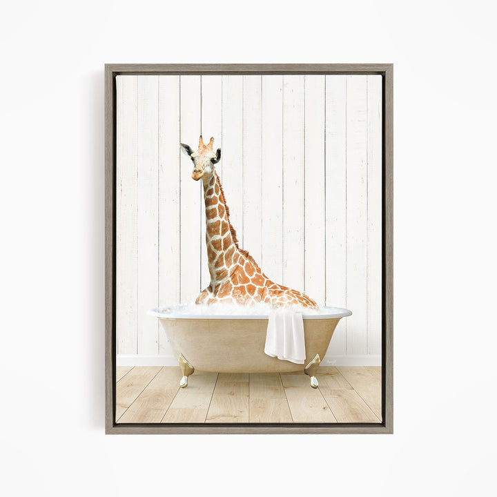 Tall Giraffe in Farmhouse Bath