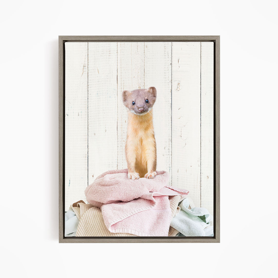 Weasel Clothes Pile - Farmhouse Wall