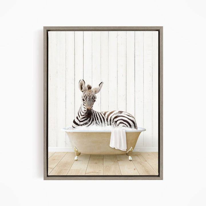 Baby Zebra in Farmhouse Bath