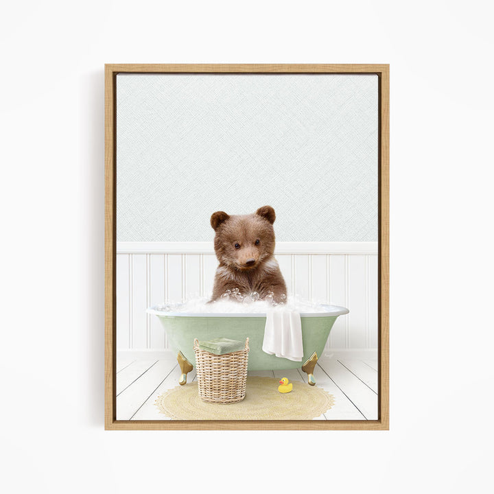 Bear Cub in Cottage Green Bath
