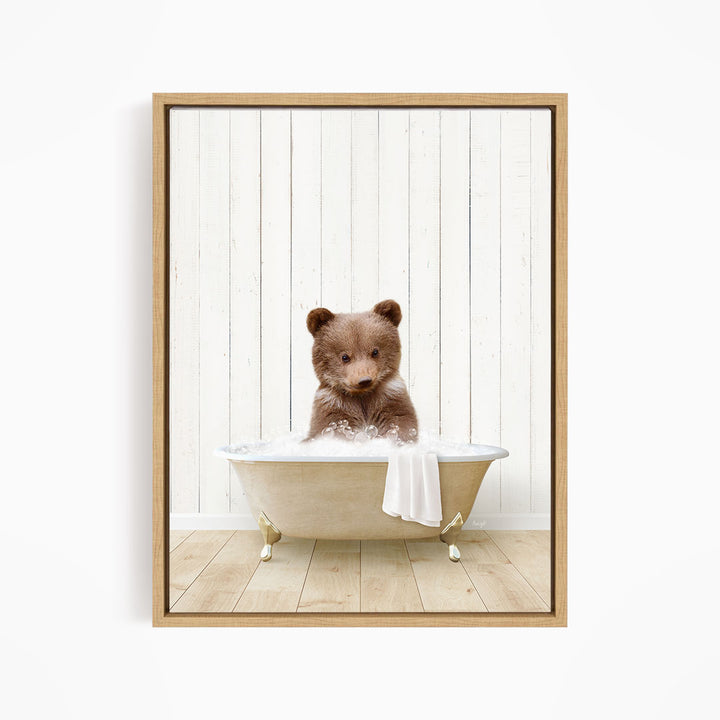 Bear Cub in Farmhouse Bath