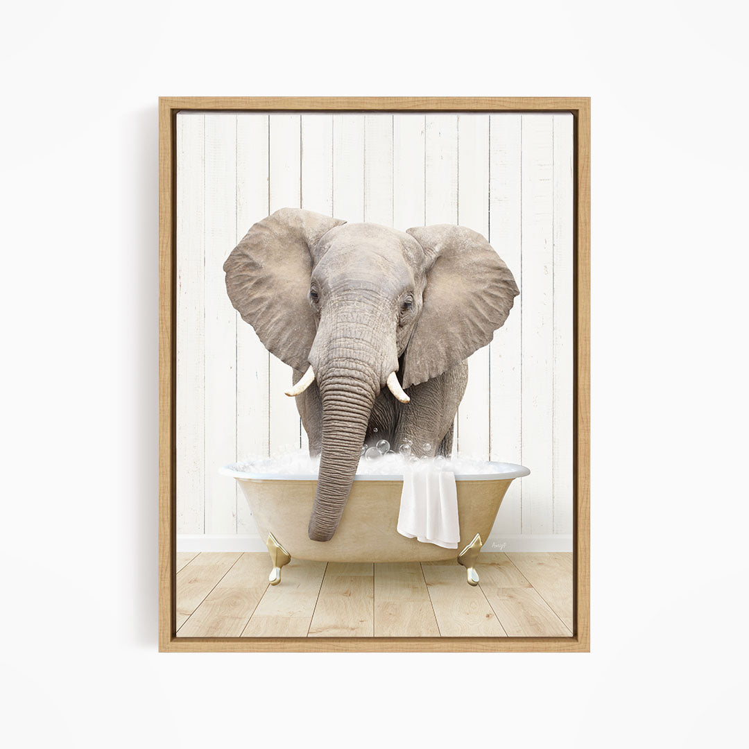 Elephant Front in Farmhouse Bath