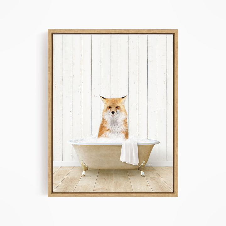 Fox in Farmhouse Bath