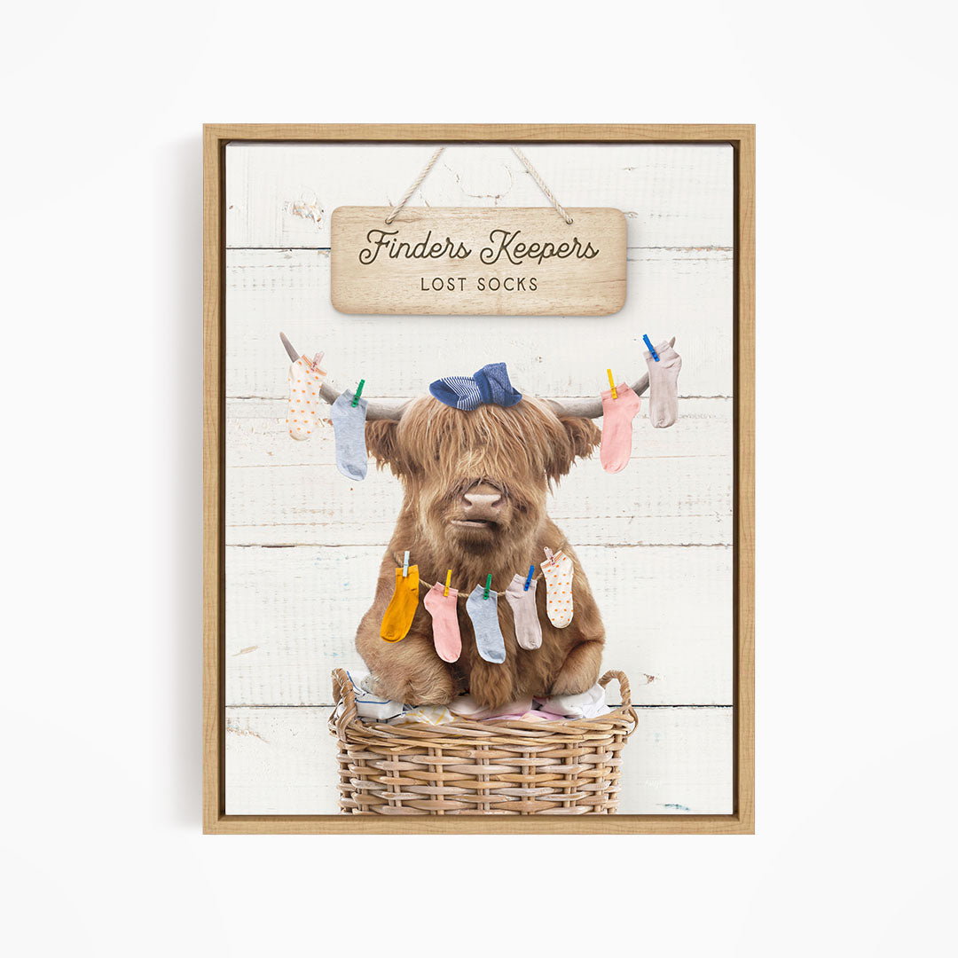 Highland Cow Finders Keepers - Farmhouse Wall Funny Sayings
