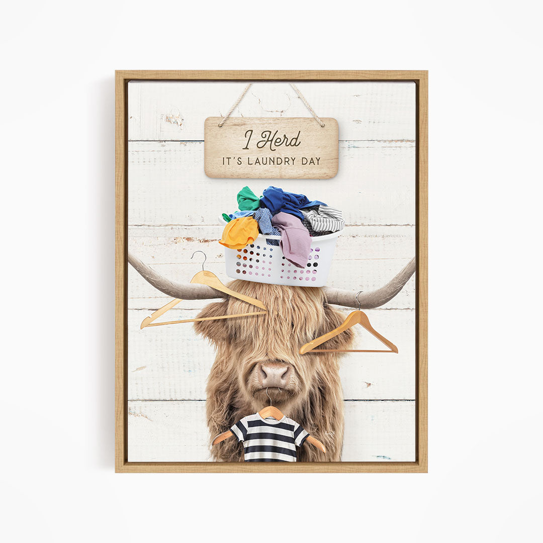 Highland Cow Baskethead with Hangers - Farmhouse Wall Funny Sayings