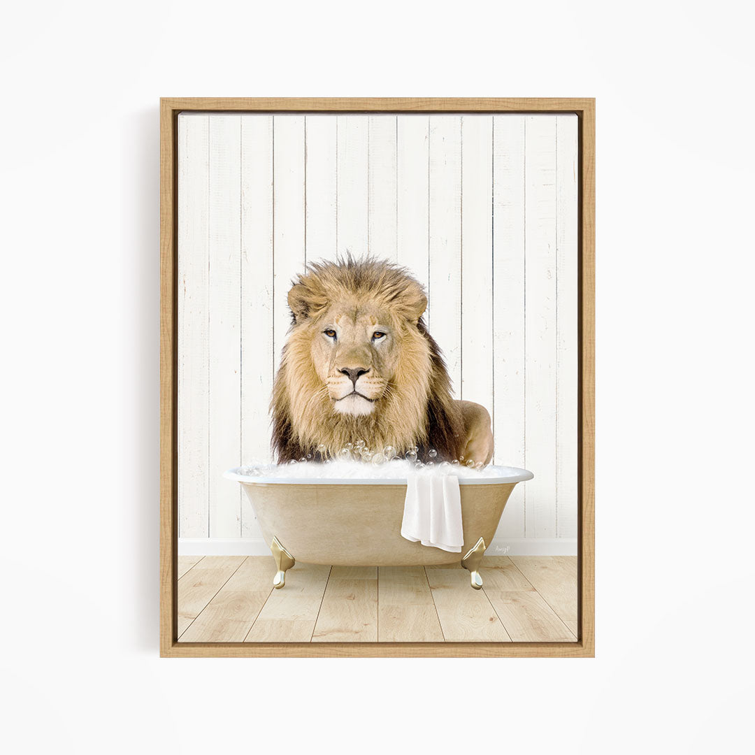 Lion in Farmhouse Bath