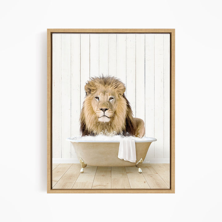 Lion in Farmhouse Bath